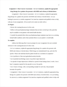 Assignment 1: Short Answer Assessment β page 2