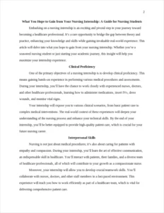 what you hope to gain from your nursing internship β page 2