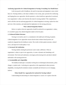 anchoring approaches for cultural integration in nursing β page 2