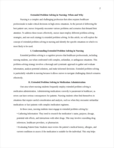 extended problem solving in nursing β page 2