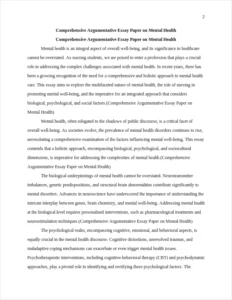Comprehensive Argumentative Essay Paper on Mental Health β page 2