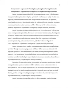 Comprehensive Argumentative Nursing Essay Example on Nursing Informatics β page 2