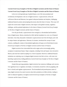 Current Event Essay Example on The Rise of Digital Currencies and the Future of Finance – page 2