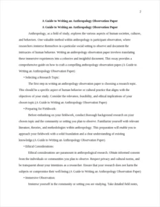 A Guide to Writing an Anthropology Observation Paper β page 2