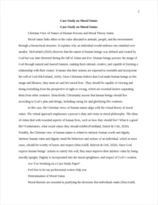 Case Study on Moral Status β page 2