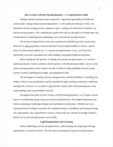 How to Start a Private Nursing Business : A Comprehensive Guide โ page 2
