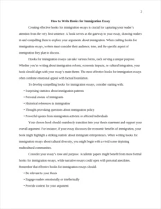 How to Write Hooks for Immigration Essay โ page 2