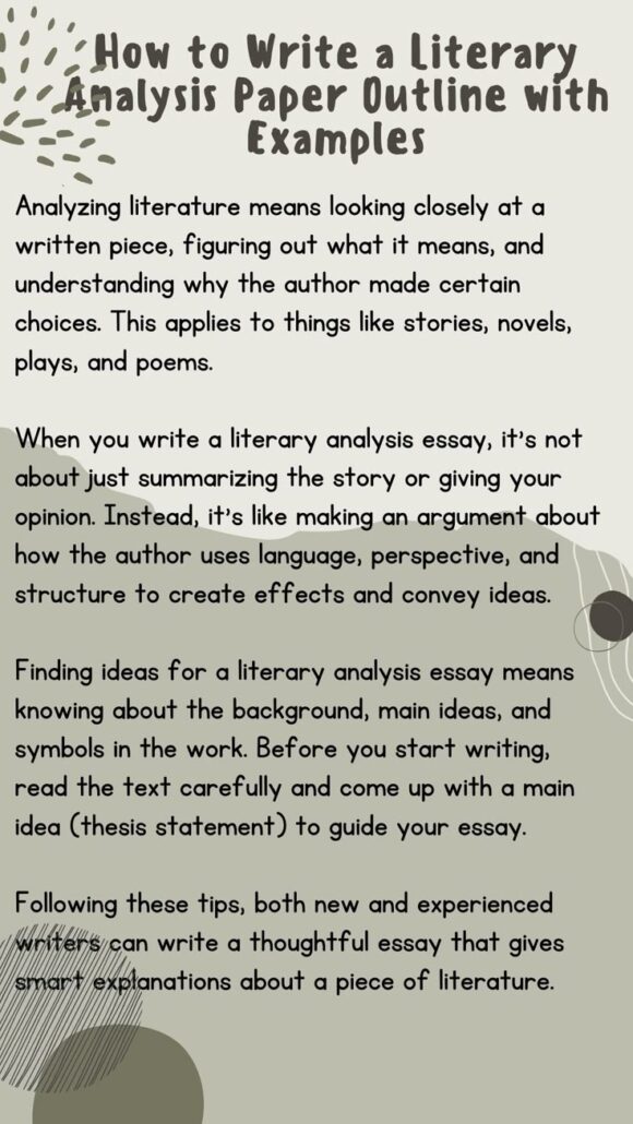 How to Write a Literary Analysis Paper | Guide, Outline, and Examples 2 How to Write a Literary Analysis Paper, Literary Analysis Paper