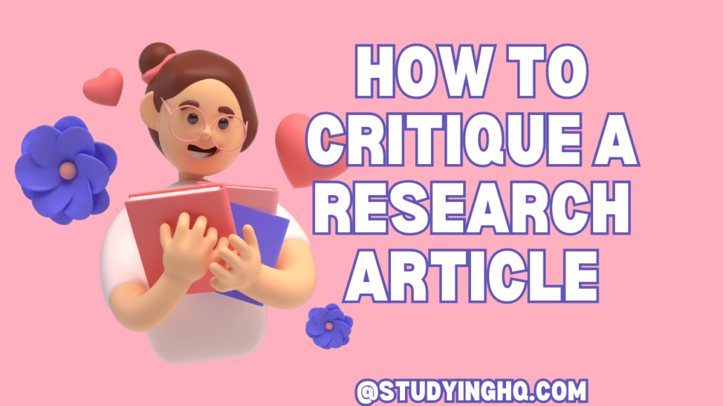 How to critique a research article