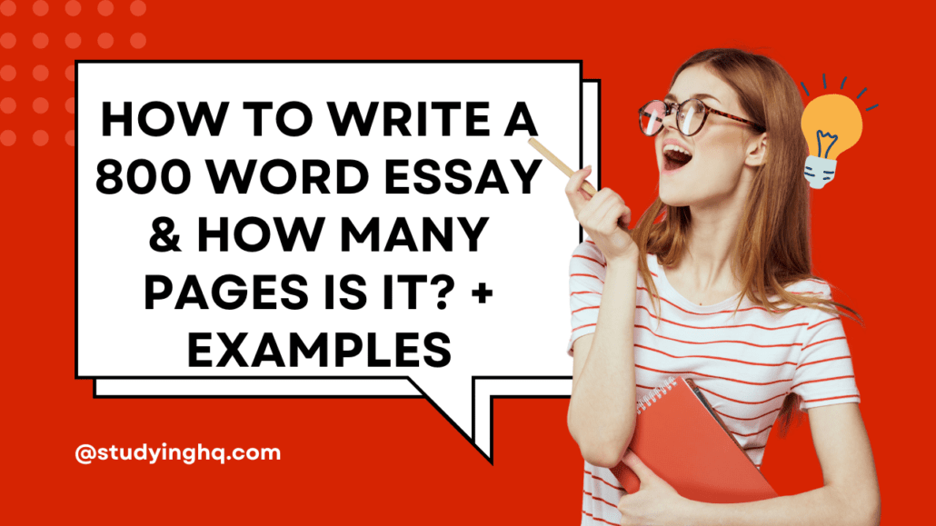 How to write an 800 word essay